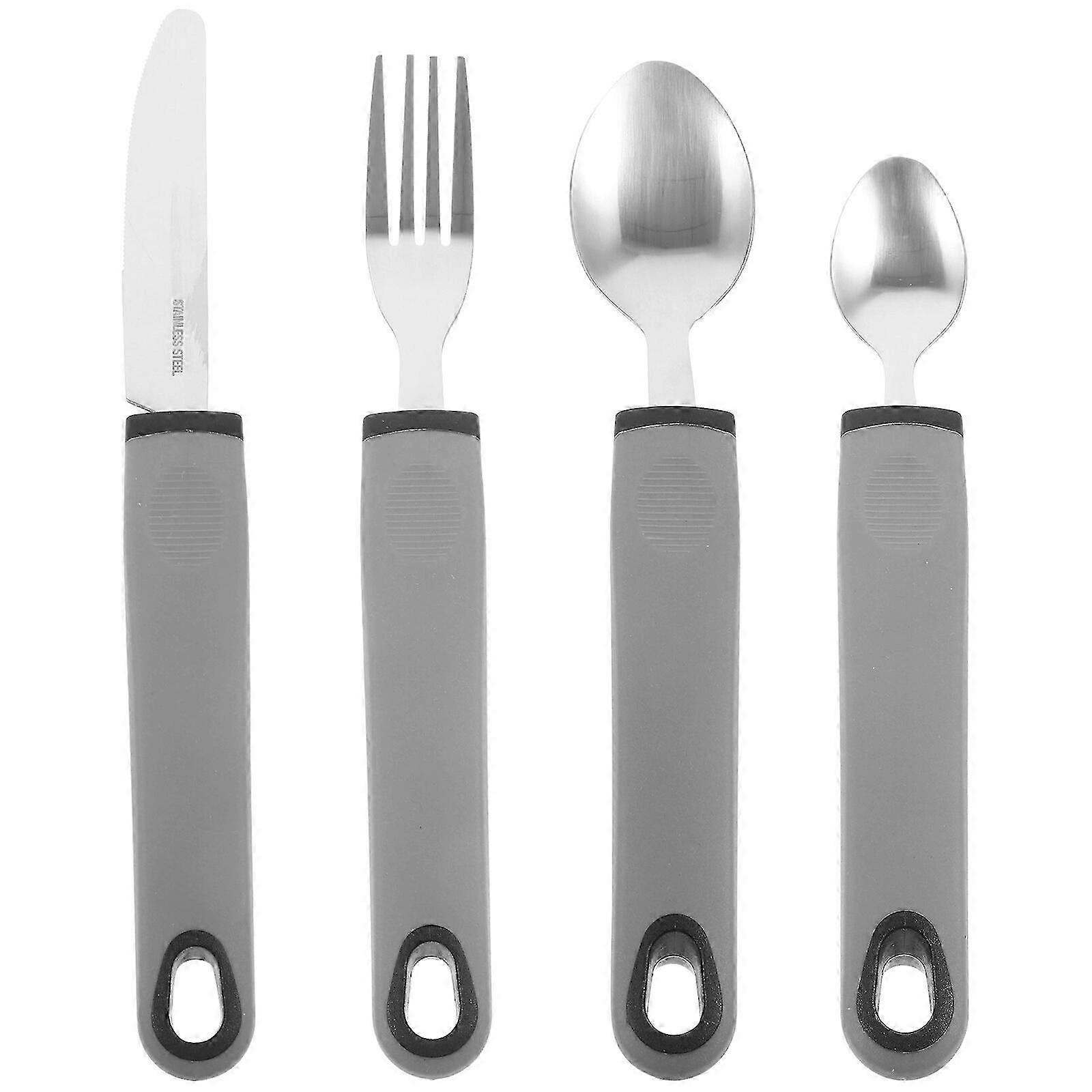1 Set of Elderly Tableware Tremble Proof Tableware Elderly Household Adaptive Utensils