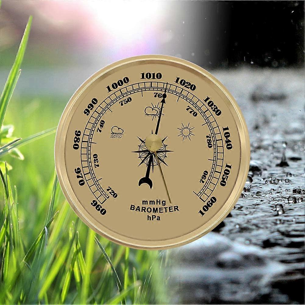 Weather Stations - Wireless Portable Outdoor Barometer, Wall Mounted Arometer, Multifunctional Gold Design for Home