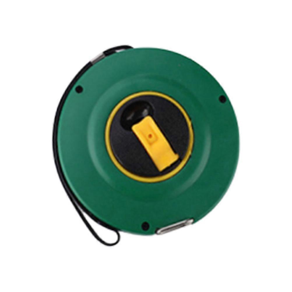 Steel Tape Measure Retractable Portable Measuring Tool Round Disc Shape For Woodworkers Home Use 1Set