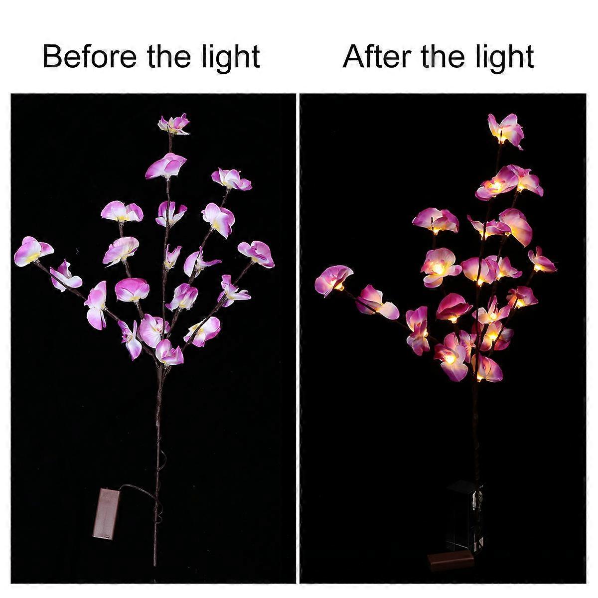 1pc Creative LED Simulation Phalaenopsis Branches Decorative Light Chic