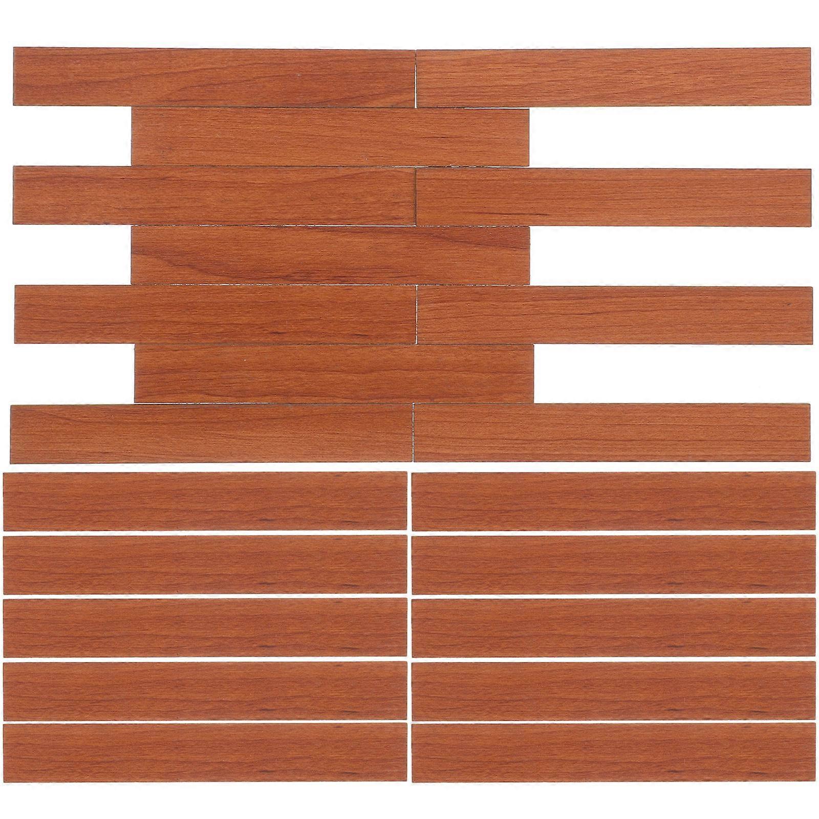 Mini House Flooring Doll House Flooring Models Mini House Scenery Layout Decoration Red Cherry Wood Color Straight Parquet Families 40Set