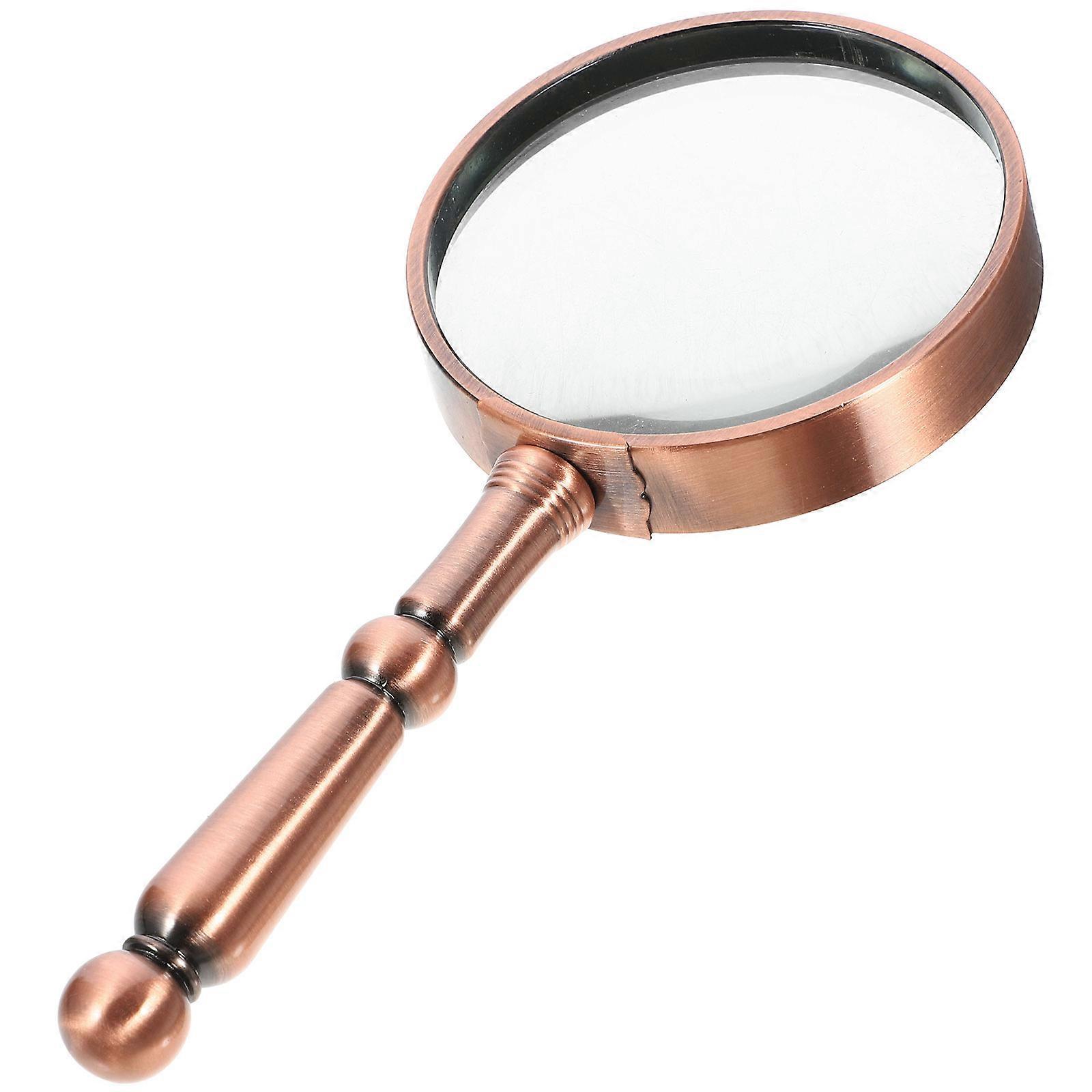Vintage Magnifying Glass for Elderly – Durable Metal Frame, Lightweight Optical Lens for Reading, Low Light Clarity, Ideal for Books, Newspapers and