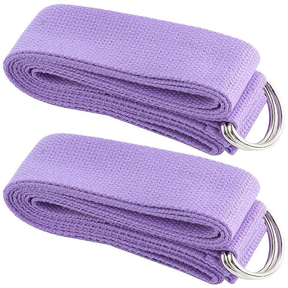 Light Purple Resistance Exercise Bands Set of 2 Durable Stretch Loops for Yoga, Fitness, Home Gym, Portable Stretching for Slimming and Muscle
