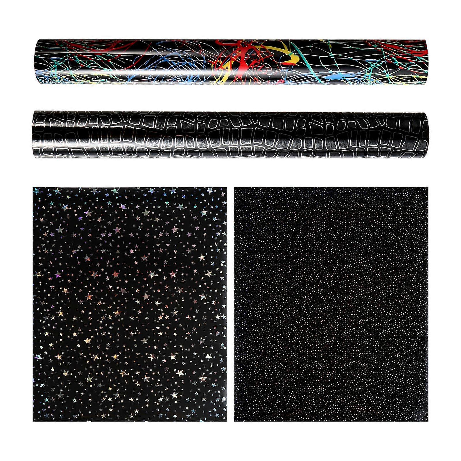 Iron-On Transfer Design Heat Transfer Membrane Assorted Color 30X25X0.1CM DIY Decor Clothing 4Pcs