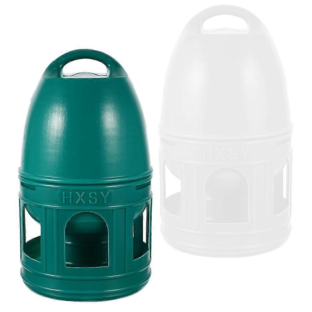 Parakeet Water Feeder Pigeon Water Feeder Round Shape Green 29.00X16.00X16.00CM Durable Construction 2Pcs