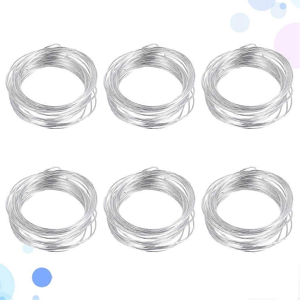 Metal Wire For Craft Diy Projects Silver 5M 2mm Bendable Wire For Crafts 6 Rolls