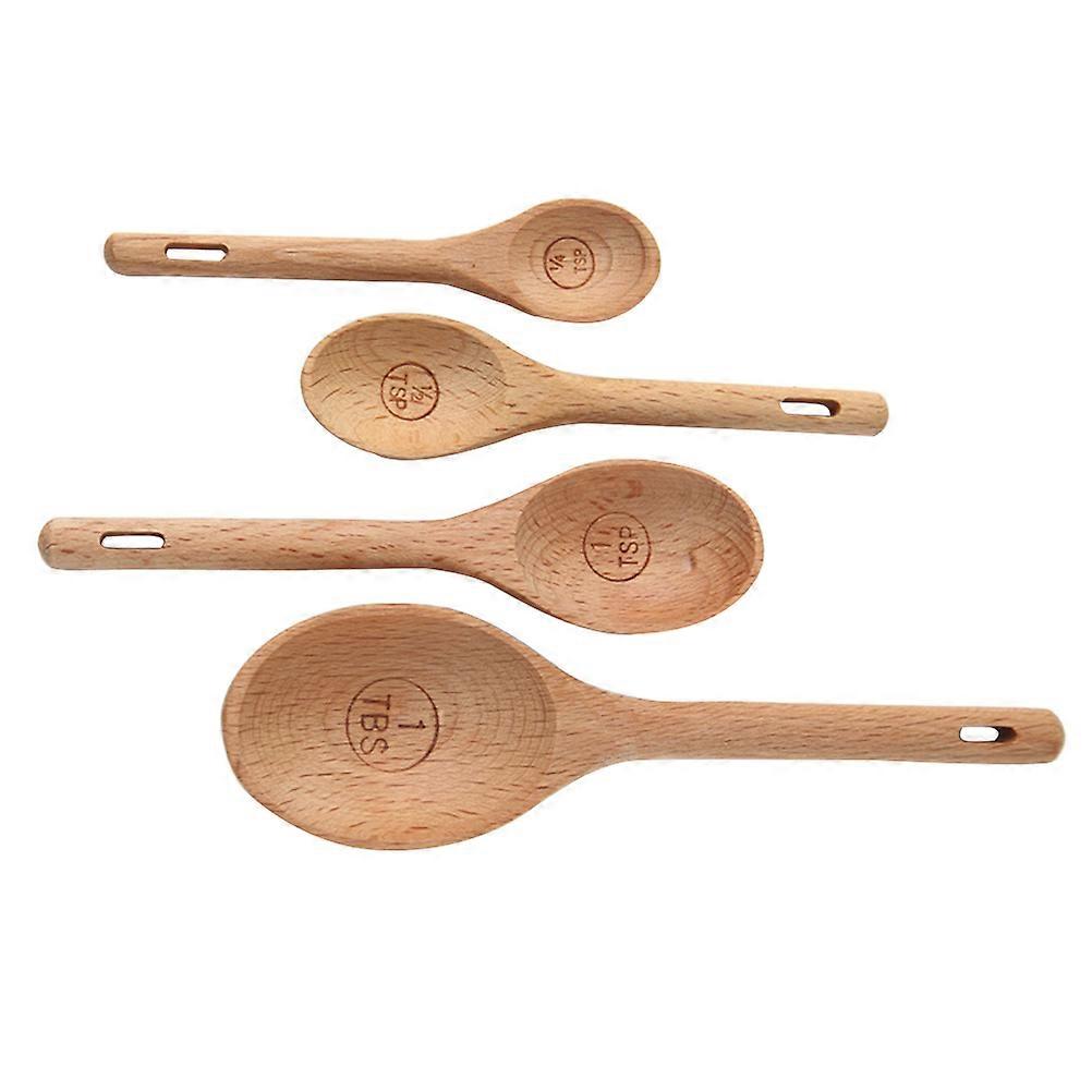Kitchen Cooking Utensils Set Measuring Spoons Anti-Rust Children 4 Pcs