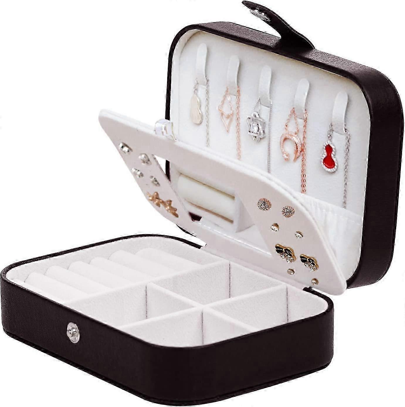 मिरर के साथ पोर्टेबल आभूषण बॉक्स, 16x11x5.5cm, विभिन्न ब्रांडों के लिए उपयुक्त