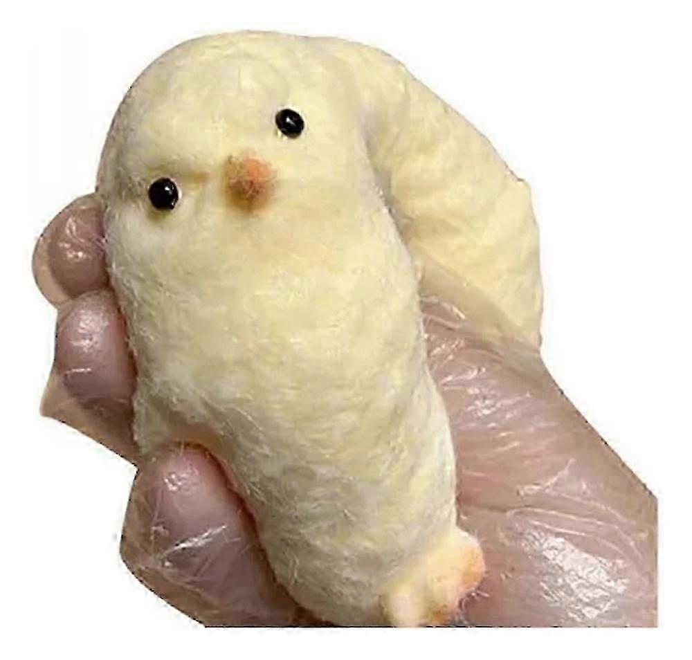 Small chicken plush squeezing silicone decompression toy