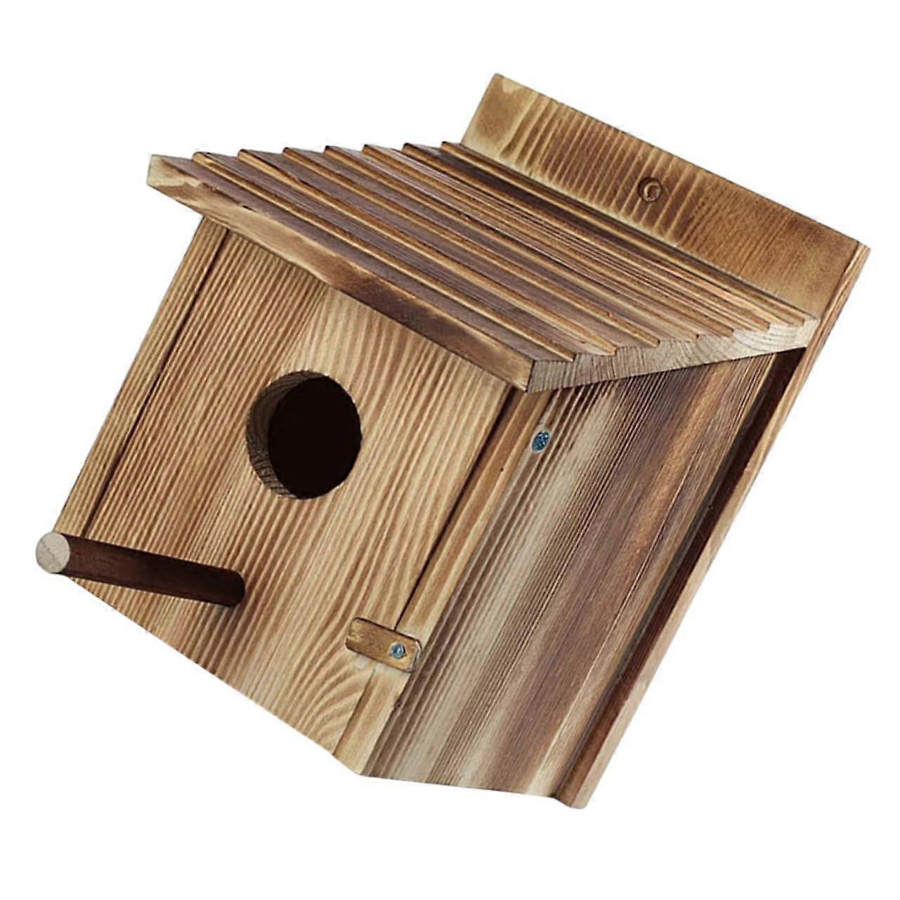 birdhouse made of wood for outside parakeet nesting box bird feeder decorative birdhouses for the garden