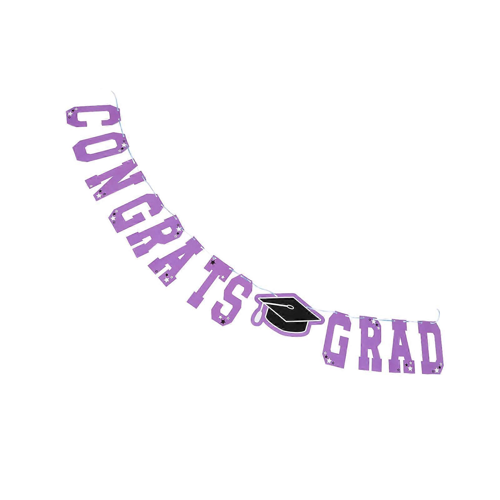Graduation Picture Banner Purple 23x14cm Hanging For Stage Performance 1Pcs