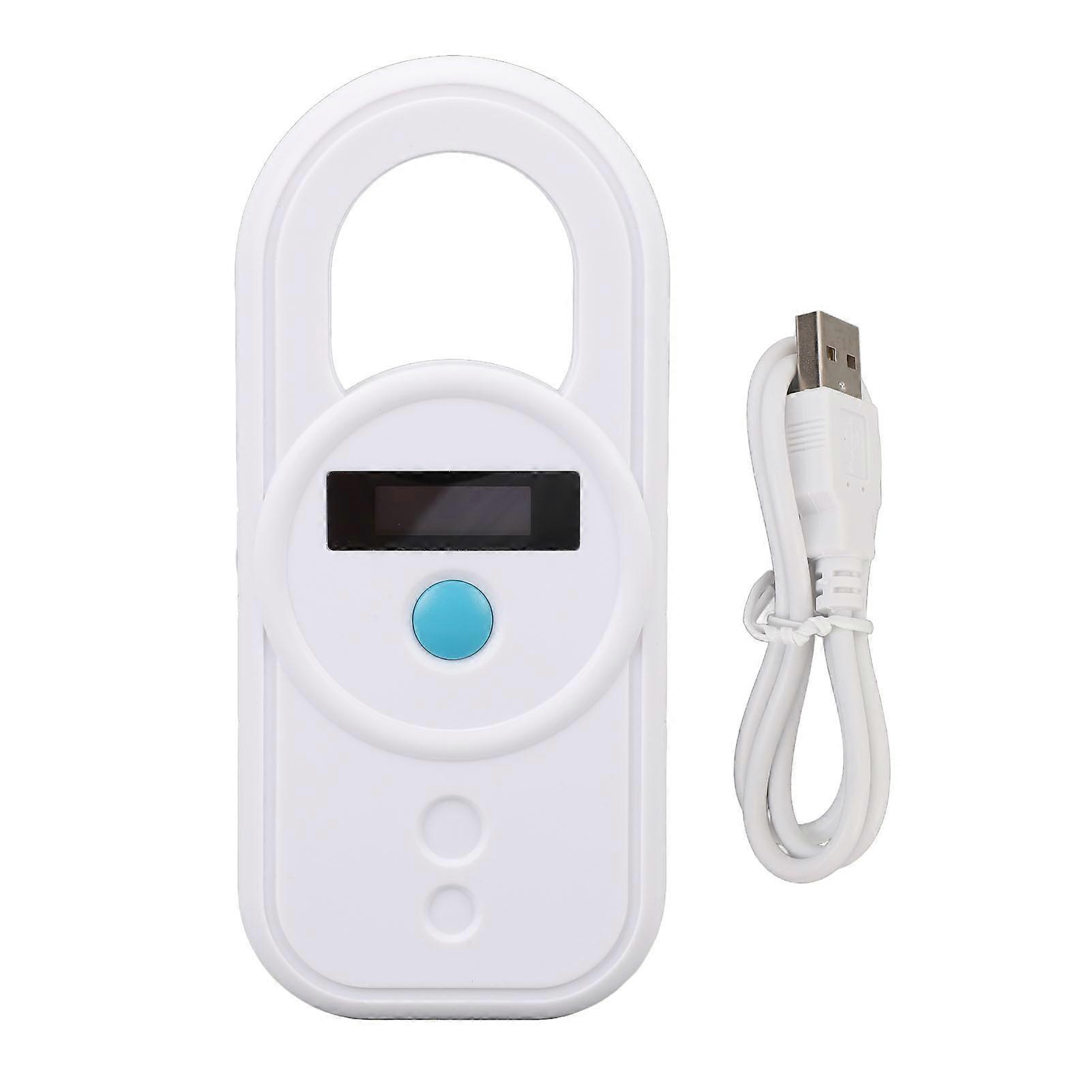 Pet Microchip Reader USB Interface High Sensitivity Portable Rechargeable 128 Information Storage Pet Chip ID Tag Scanner White
