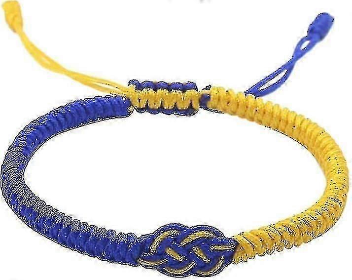 Bracelet en paracorde de l’amitié bleu jaune drapeau de l’Ukraine Style 1