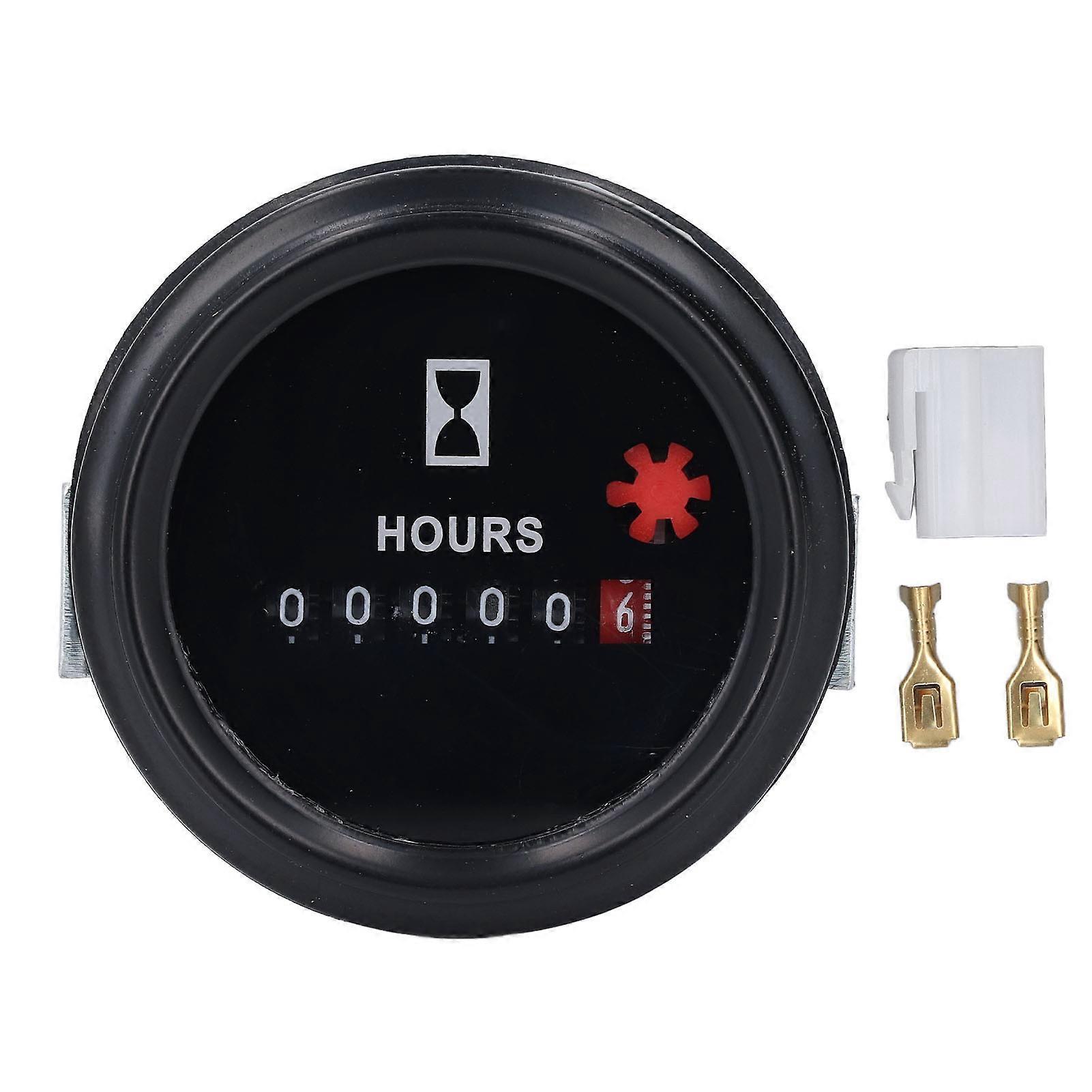 6 Digit Quartz Round Hour Meter Tester 0 - 99999.9H for Pump Generator