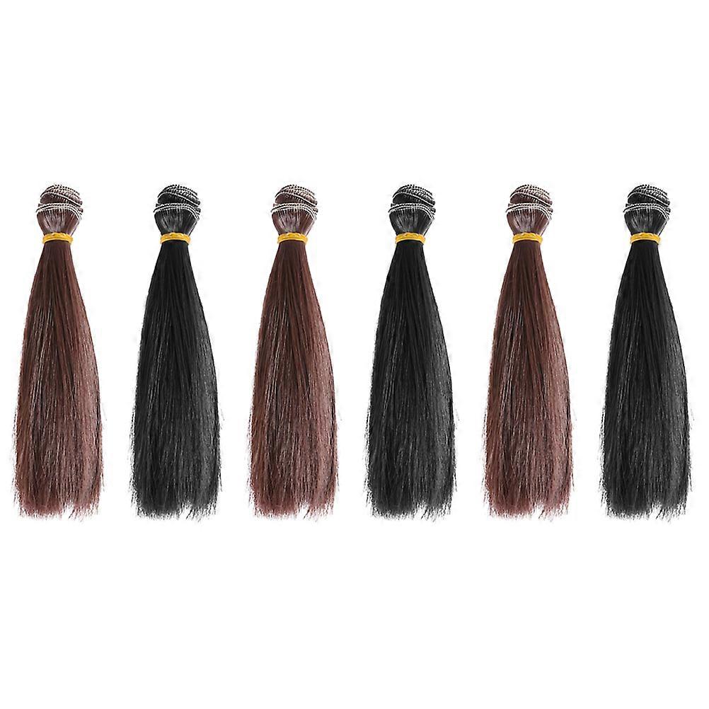 Creative Doll DIY Hair Accessories Made from Synthetic Material Assorted Color 6Pcs
