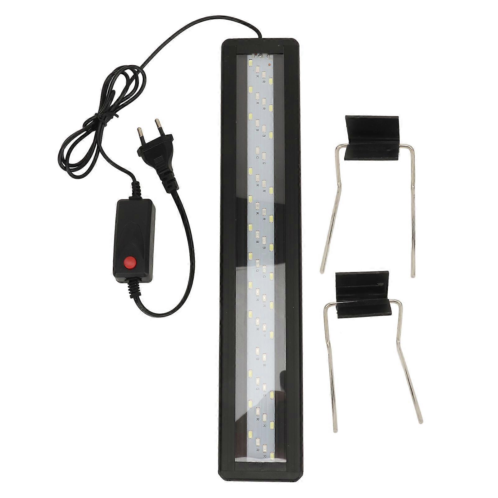 Aquarium Light Professional High Brightness Blue White Lighting Fish Tank Light with Adjustable Timer and Expandable Bracket EU Plug 220V
