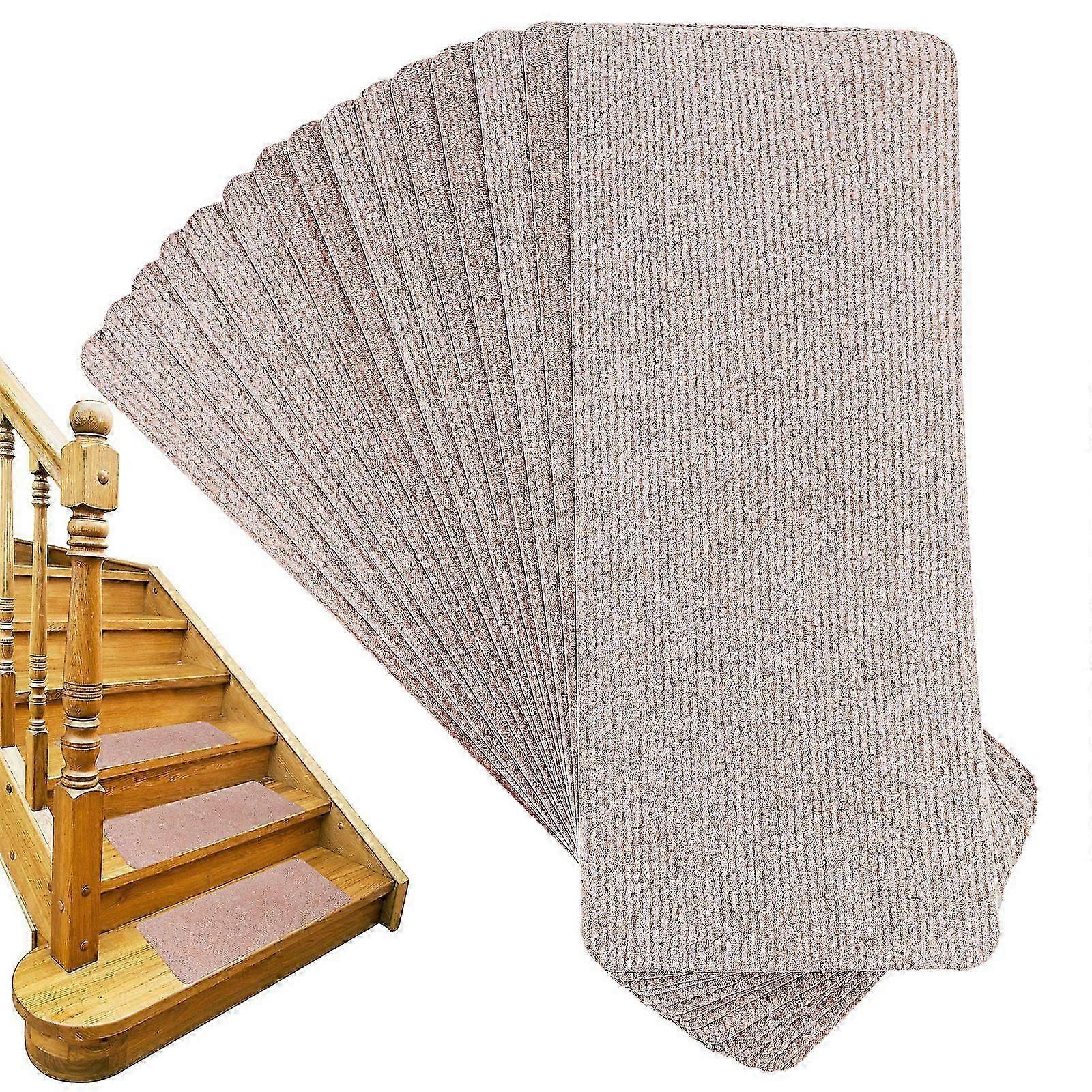15pcs Marches D’escaliers Escaliers Tapis Ruban Intérieur Adhésif Escaliers Tapis Dérapant Résistant Tapis D’escalier