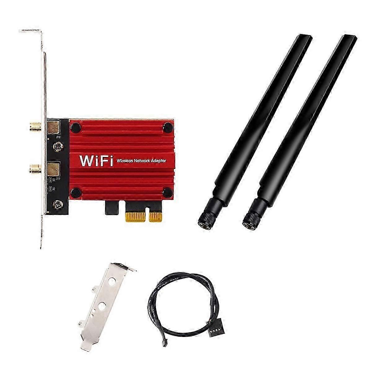 Adaptor wireless PCI Express Wi-Fi 6 de 1800Mbps cu placă de rețea Bluetooth 5.2 Dual Band 802.11AX/AC