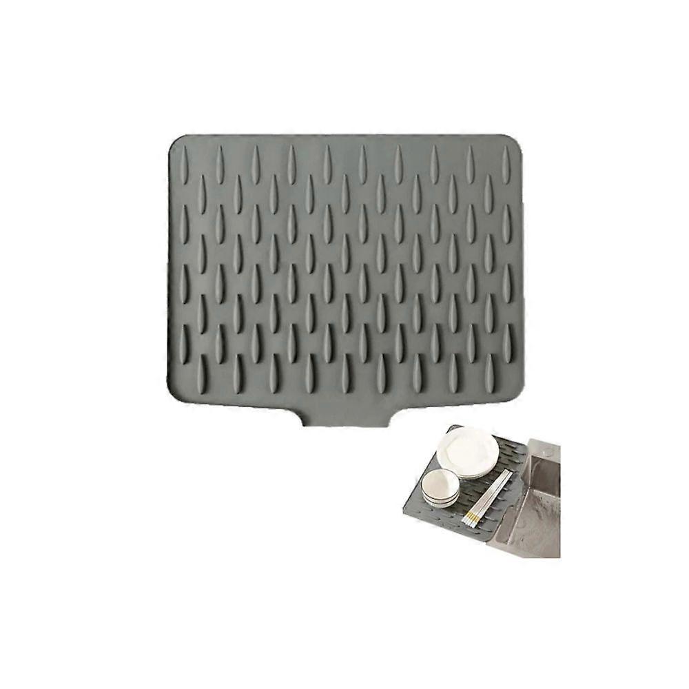 حصيرة تجفيف أطباق سيليكون ، مانعة لسطح عمل سيليكون بدون انسكاب للتجفيف الخالي من التنقيط