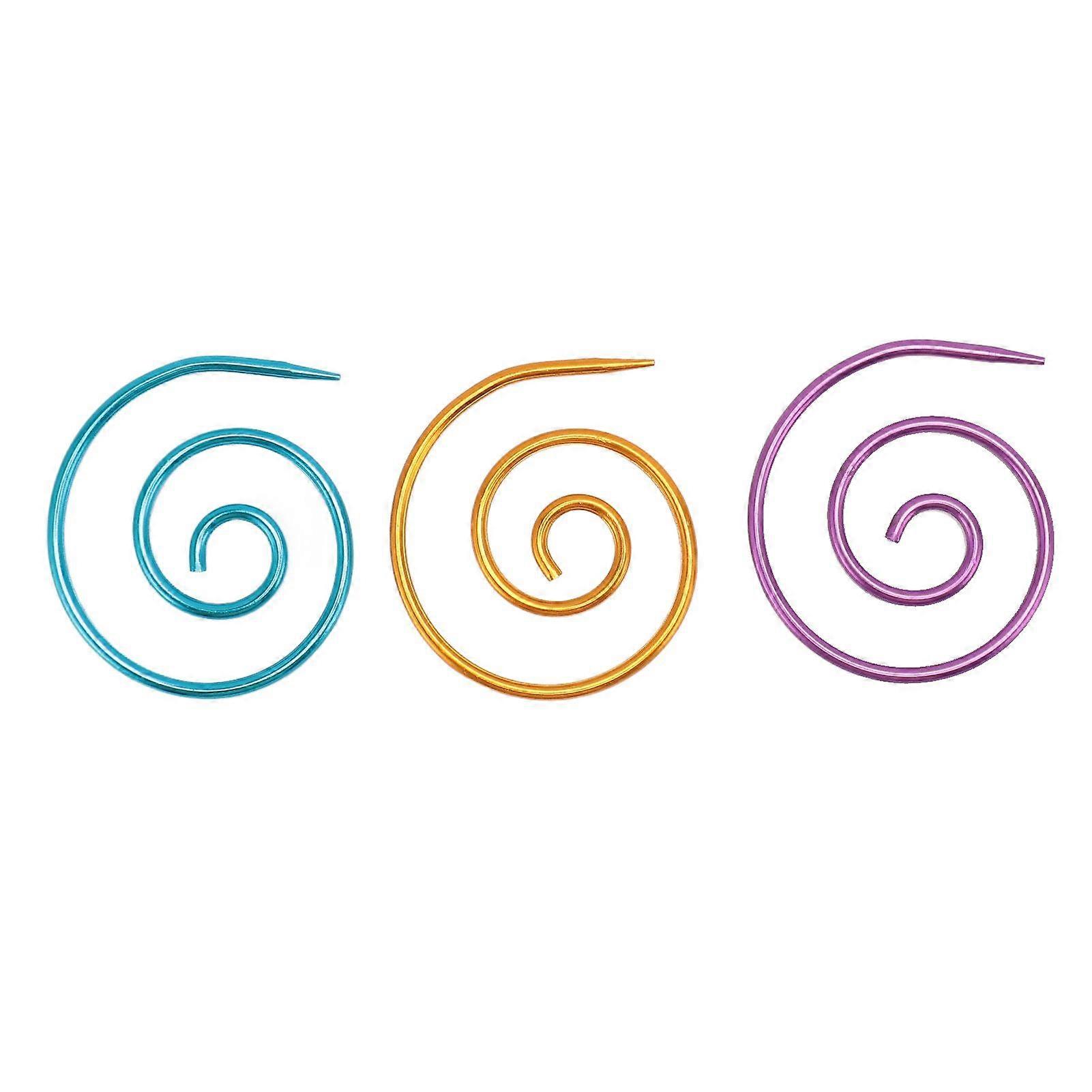 2025 Latest Model  3pcs Spiral Cable Knitting Needle DIY Rustproof Metal Cable