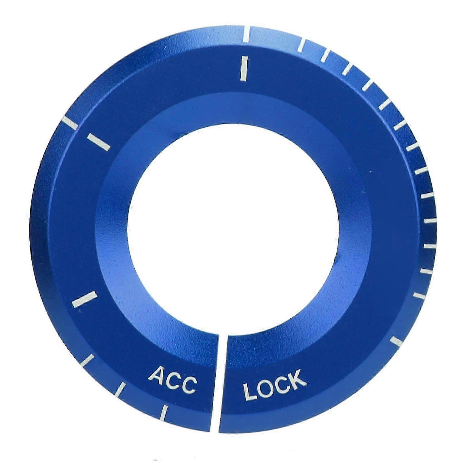 Ignition Switch Decorative Ring Auto Accessory Replacement for a Brand Vehicle (Blue)