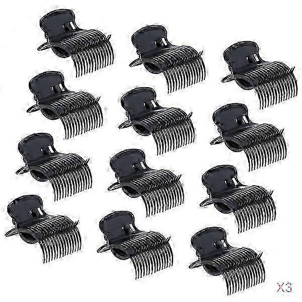 36Pcs Plastic Hot Roller Curler Claw Clamps for Black
