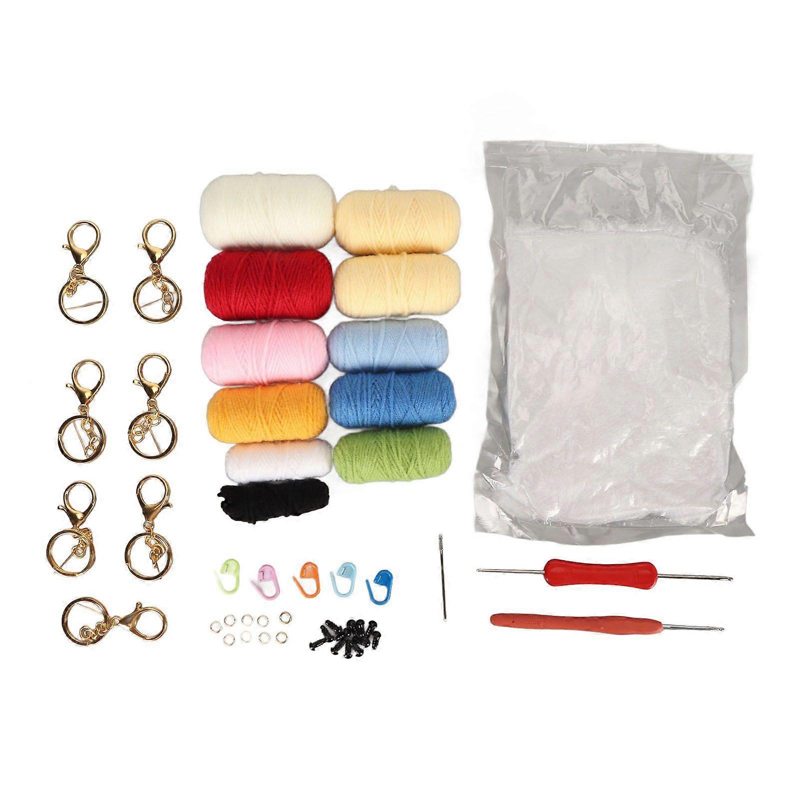 2025 Latest Model  Crochet Kit for Beginners 11 Rolls Yarn Crochet Stuffing