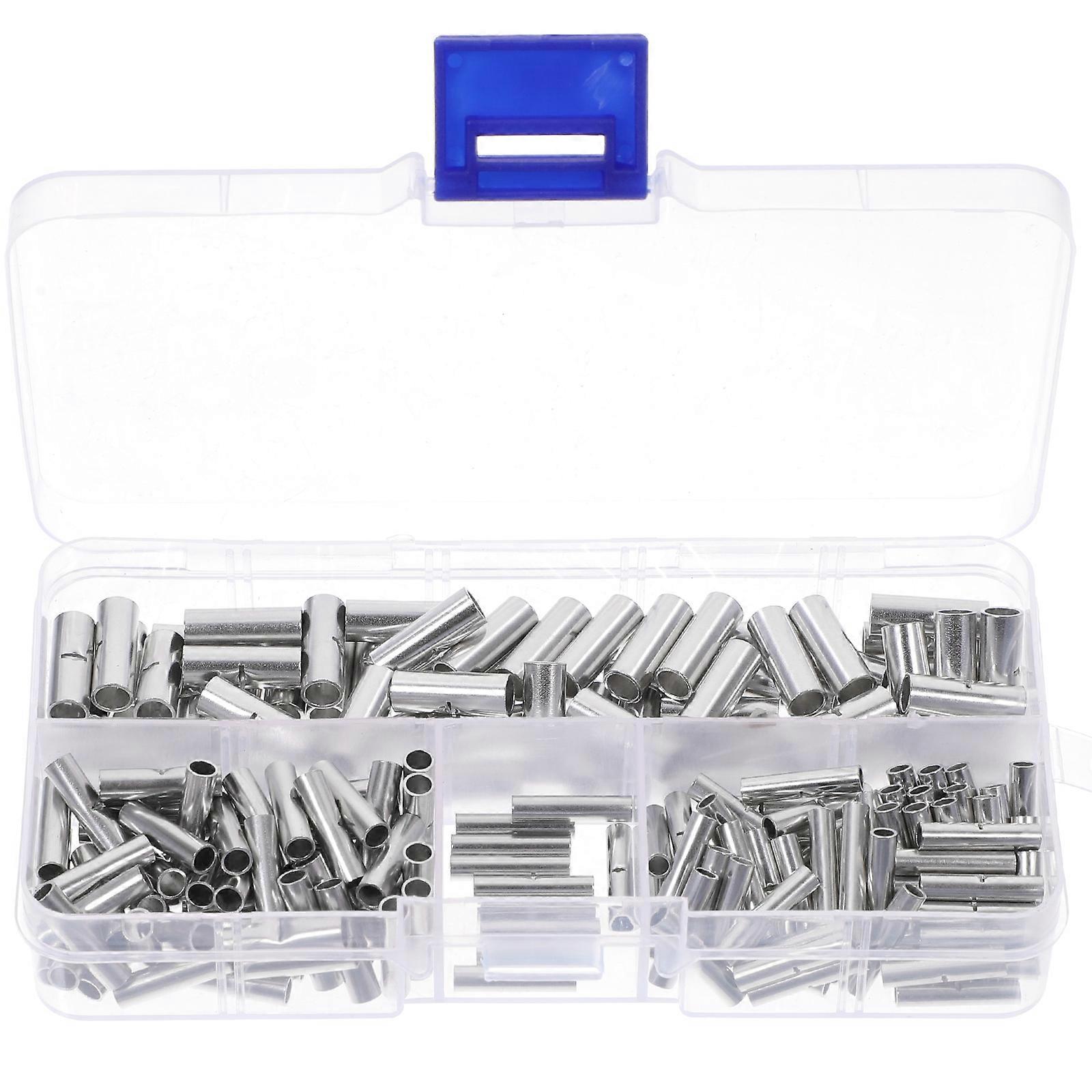 200pcs Non Insulated Butt Connectors Kit for Electrical Wiring, Crimp Terminals and Splice Connectors for Secure Wire Connections