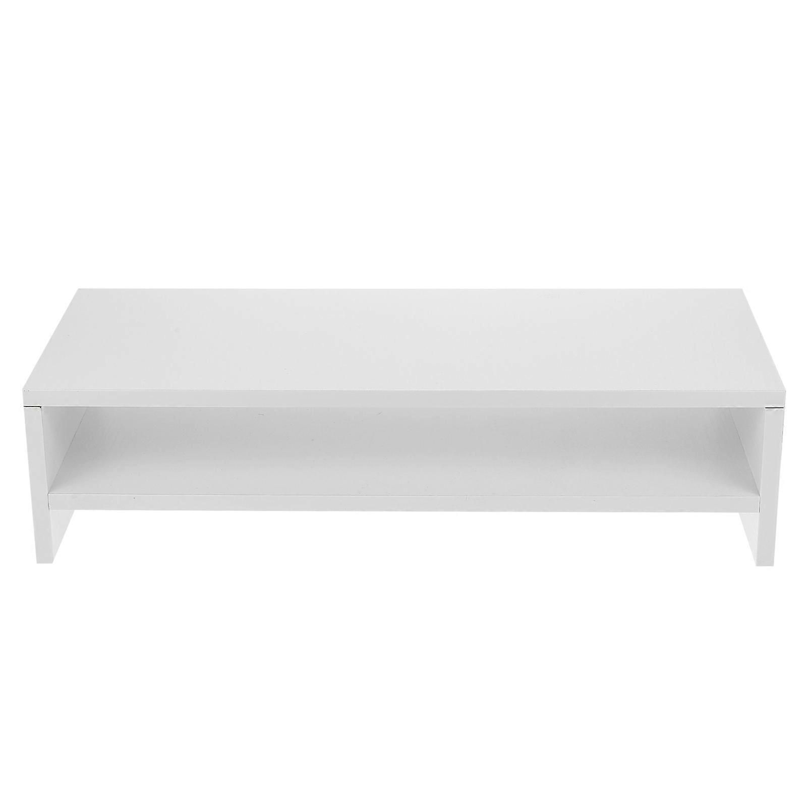 Monitor Riser Practical Computer Monitor Rack Office Use Mdf Double Layer Design Space Saving 19.65X7.78X5.11Inch 1Pcs