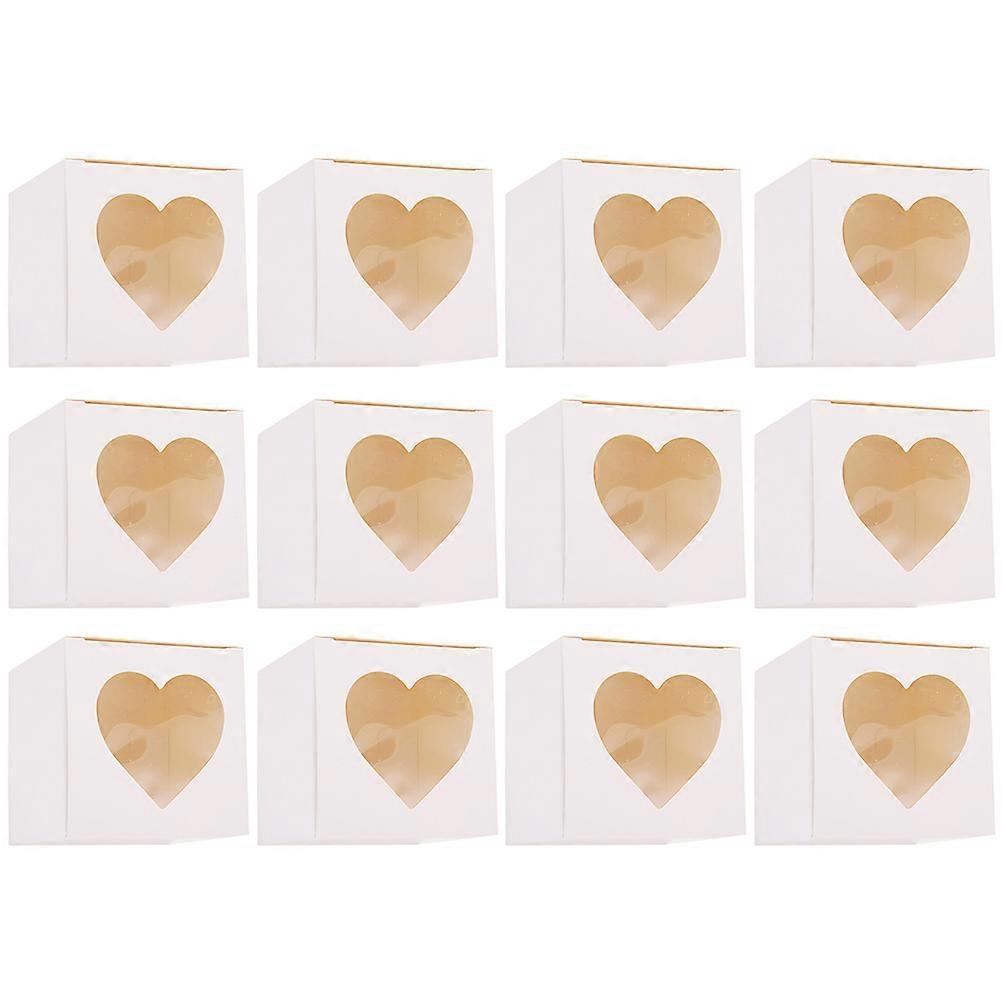 Cake Boxes for Cake Portions Cupcake Box Paper Dessert Box Take-out 12Pcs