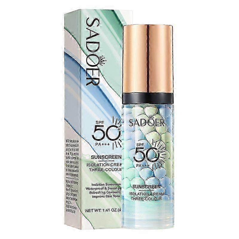 3 In 1 Primer for Face Before Makeup, Color Corrector SPF 50 Sunscreen Isolation Cream, Refreshing M