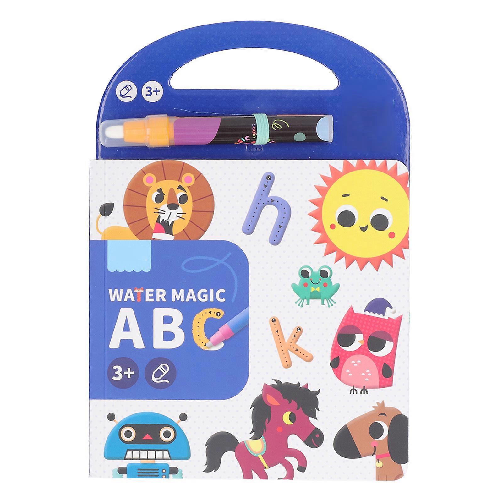 Alphabet Reusable Portable Handle Water Reveal Activity Painting Book for Above 3 Years Old Home