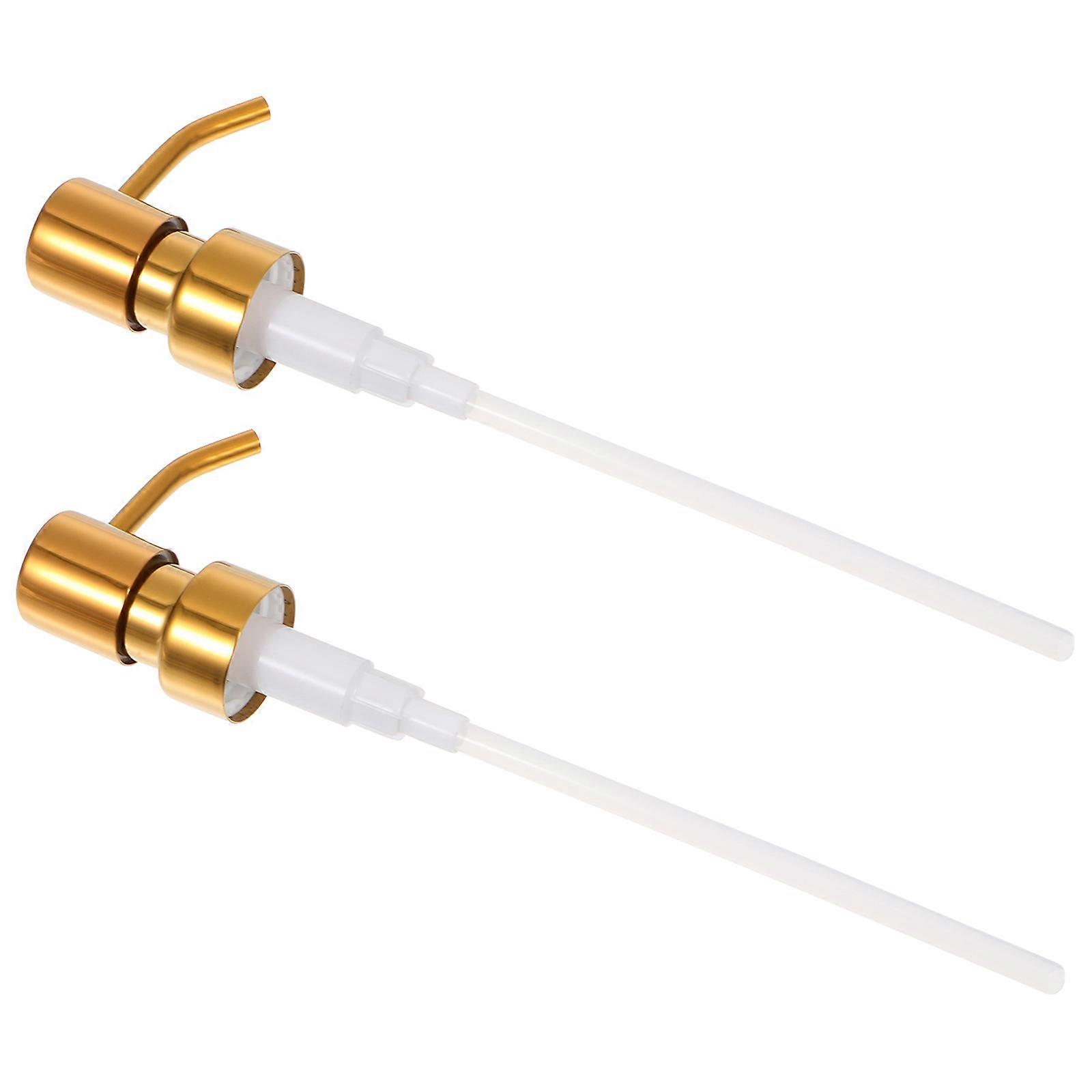 2pcs Soap Dispenser Pump Stainless Steel Lotion Bottle Pump Head Replacement Fits Most Bottles