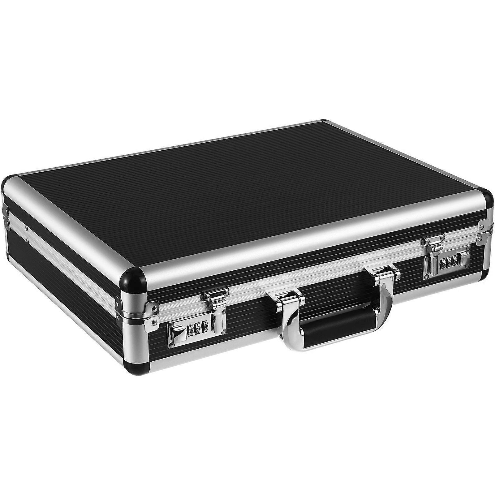 Lockable Tool Storage Case Aluminium Alloy Rectangular Travel Men Women 1Set
