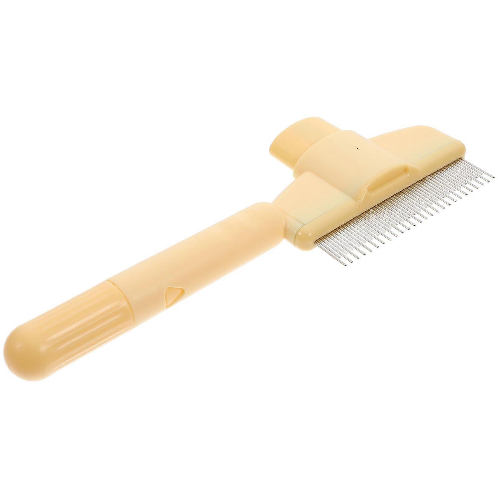 Dog Comb Scrubber Grooming Tool for Pets Self-Adhesive Envelopes Grounding Clamp ABS Material Greyhound Comb Yellow