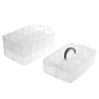 Schmuck-Organizer-Box mit beweglichem Trennwand-Ohrring-Aufbewahrungsbehälter