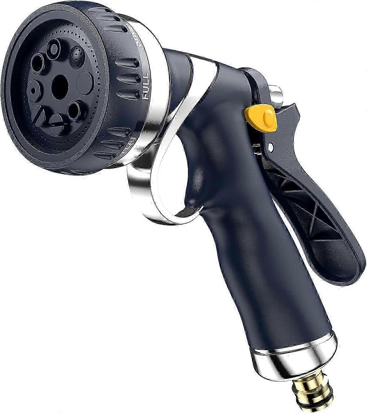 Heavy-Duty Adjustable Garden Hose Spray Nozzle with Multiple Patterns
