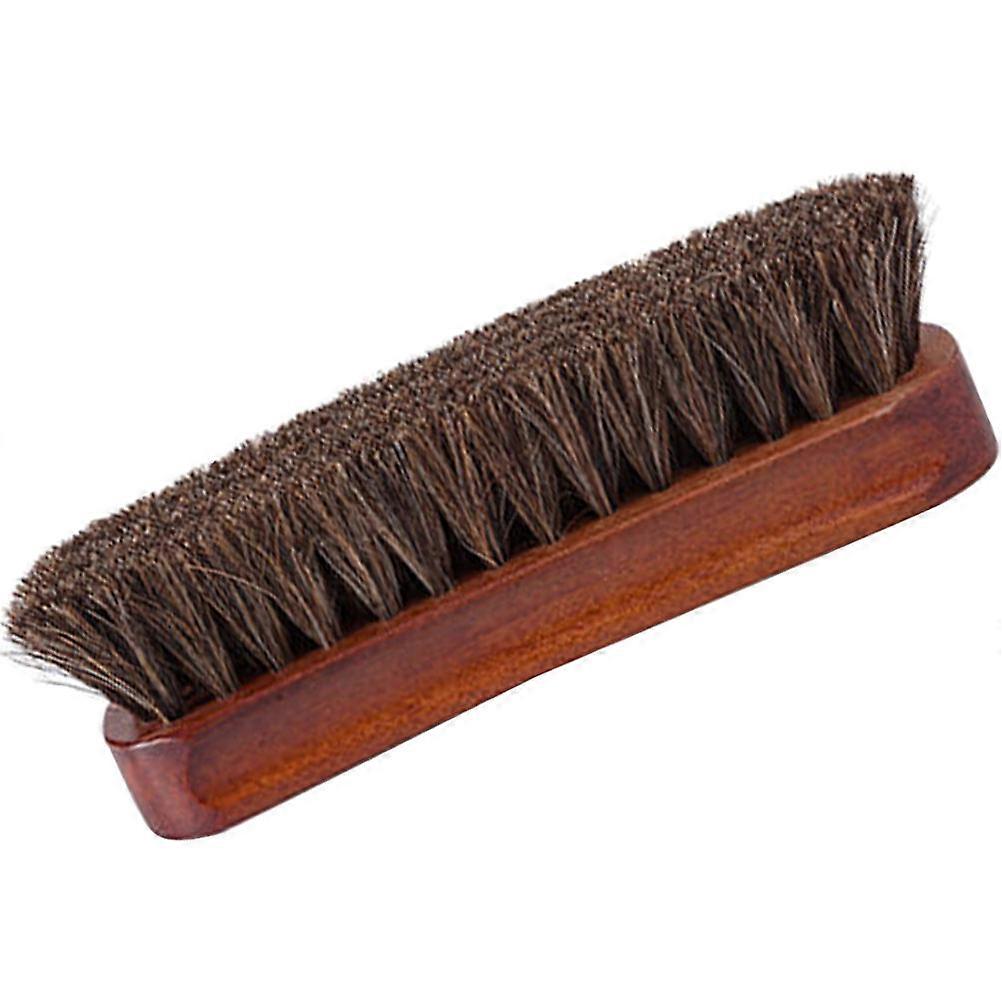 Wooden Handle Horse Hair Brush for Shoe and Boot Polishing – Multi Use and Sneaker Cleaning Tool with Durable Design