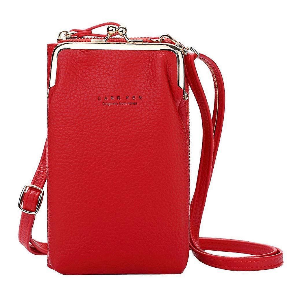 Second Hand Bag Strap Adjustable Shoulder Strap For Women And Men Card Slot Phone Wallet Large Capacity Red One Size