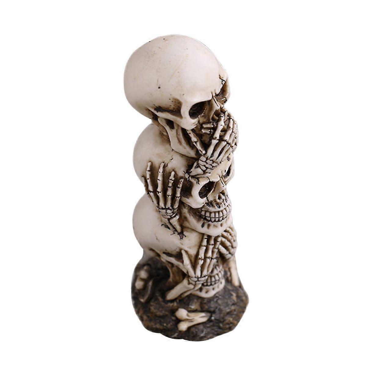 Realistic 3-Layer Skull Decorations For Halloween Party Props, Creepy Photo Props