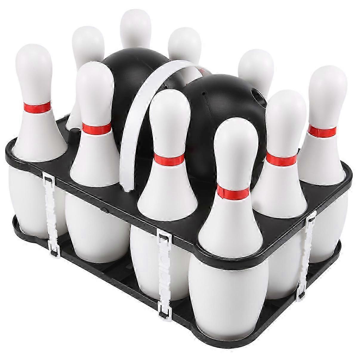 子供と大人のための1セットボウリングセット 家族、子供、大人の裏庭のための10ピン付き2ボール
