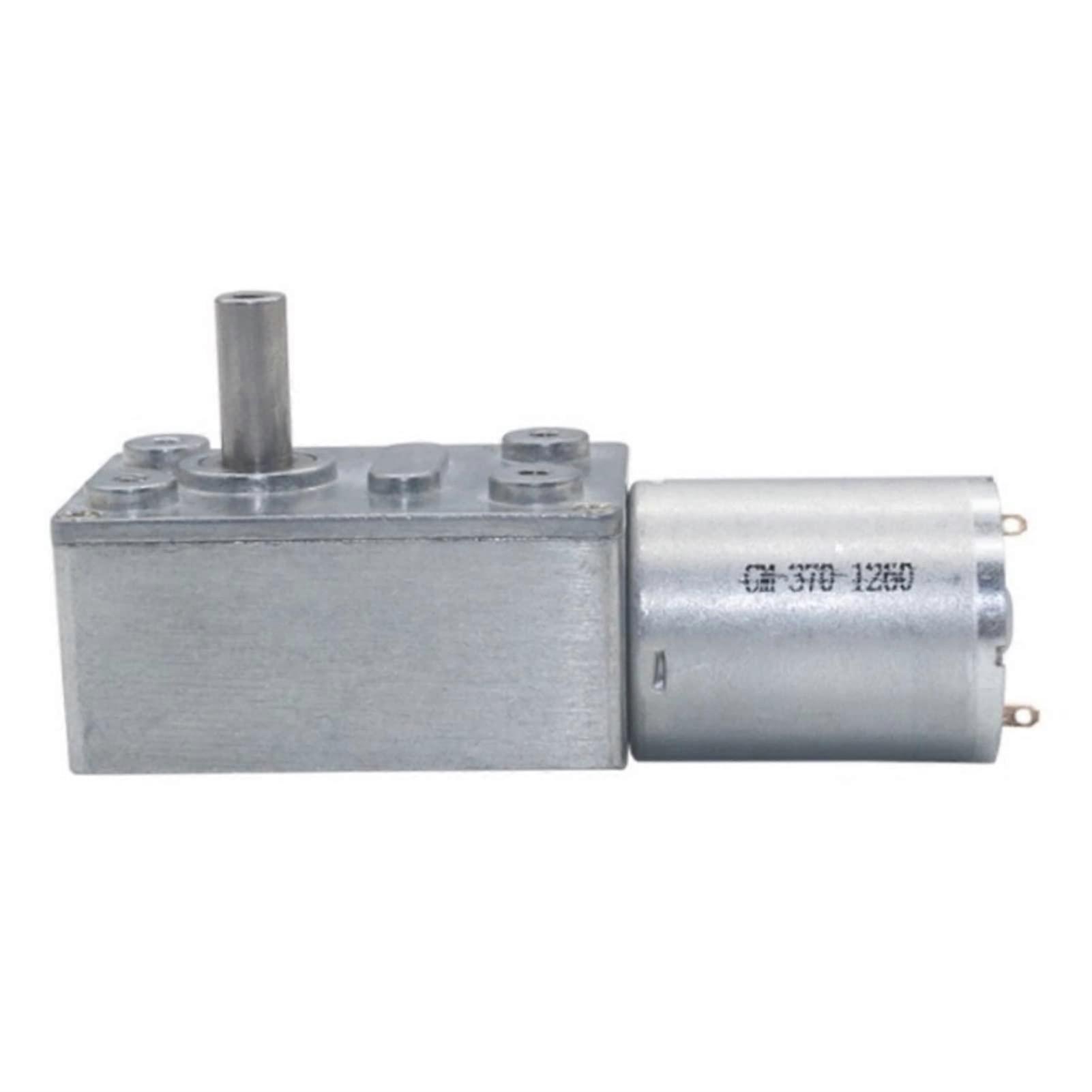 Turbine Speed 12V DC Motor JGY370 Brushed Motor 40RPM High Torque Worm Gear Self-Locking 12V 6/12/2.4V