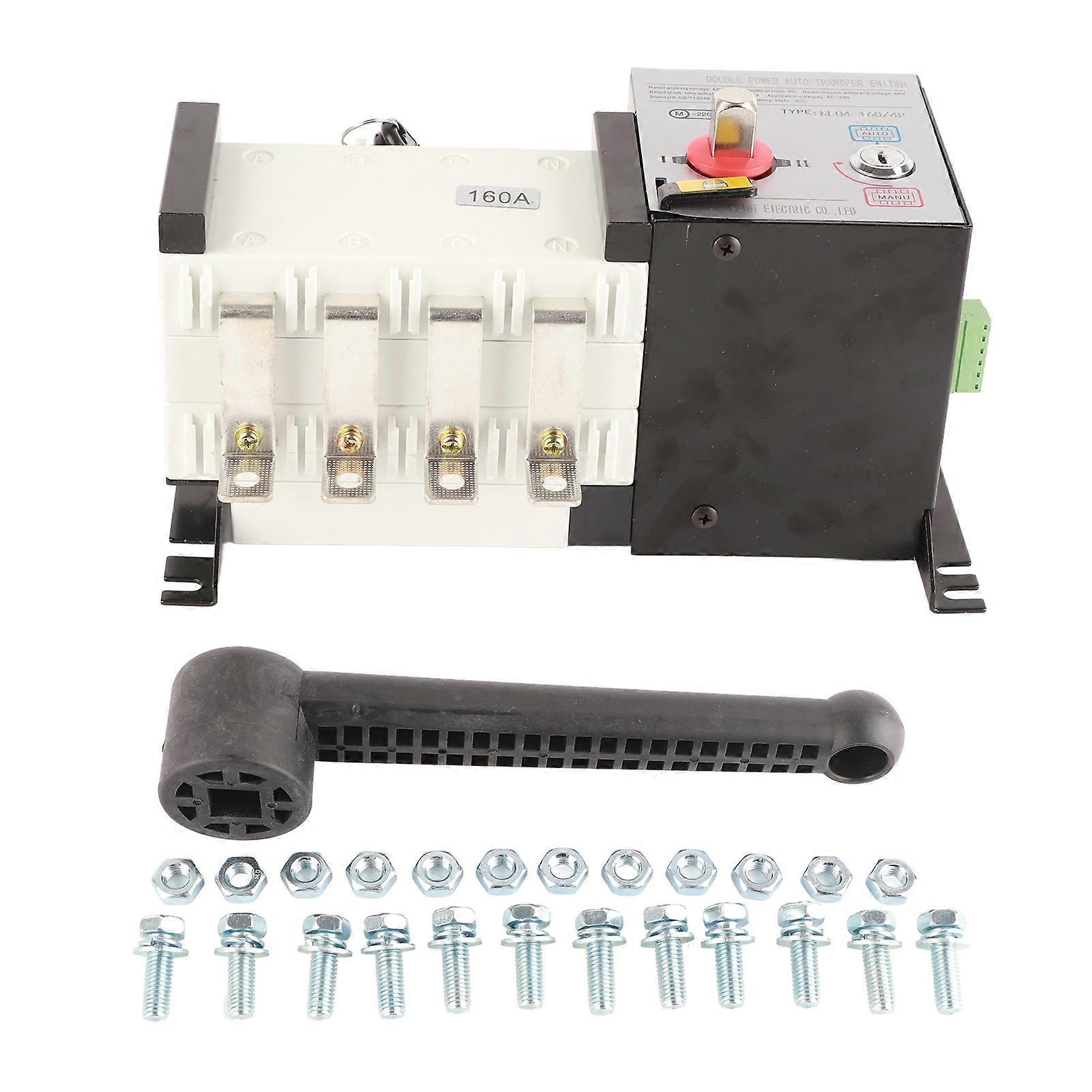 AC400V 160A Generator Transfer Switch PC Isolated Dual Power Automatic Transfer Switch 2in 1out Control Module