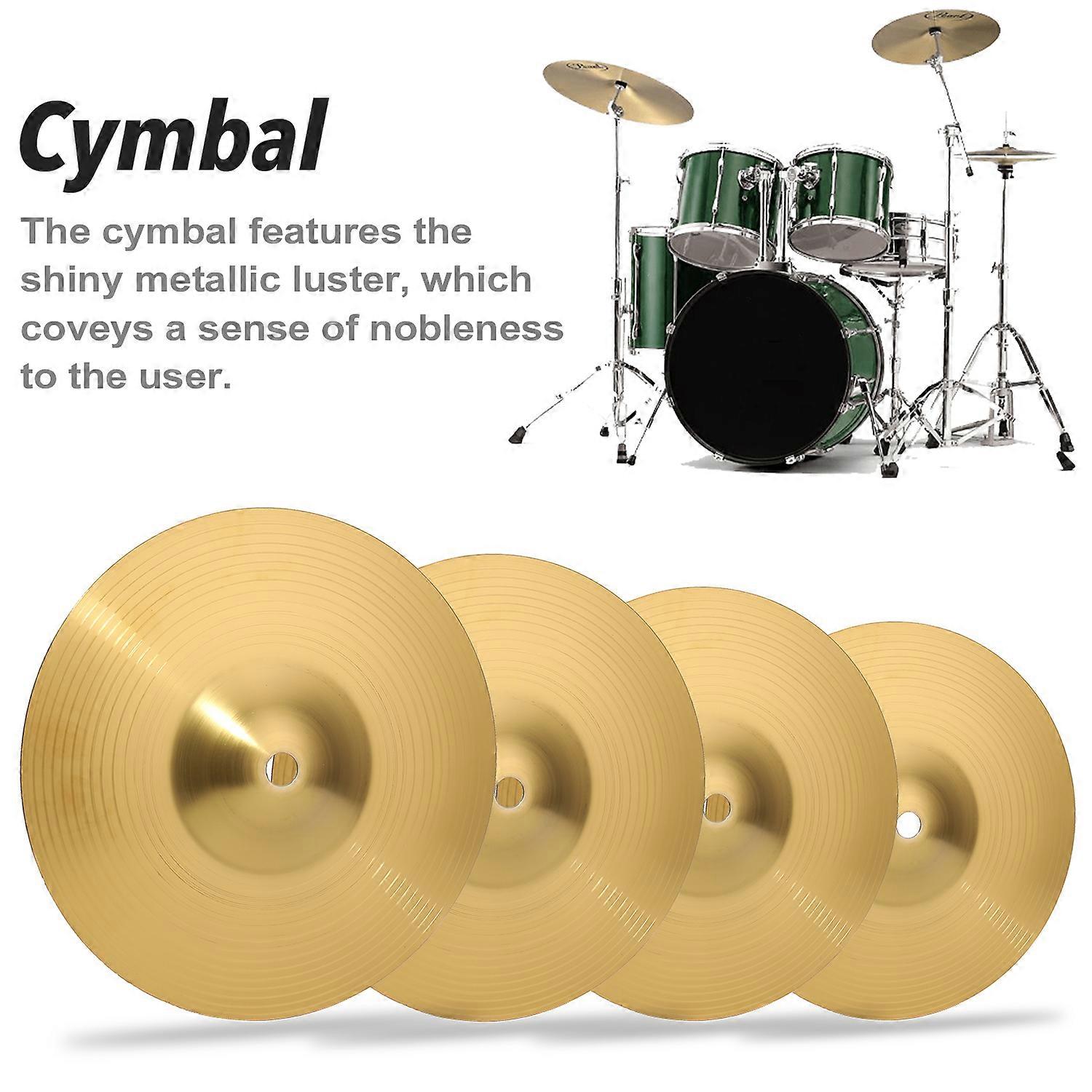 Brass Crash Drum Instrument Cymbals Practical Alloy Cymbal for Percussion Instruments Players Beginners