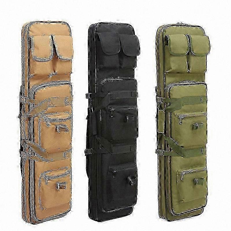 Tactical Double Gun Case with Padded Backpack, Integrated Pistol and Magazine Storage, 80/95/115cm Rifle Case for Secure Transport