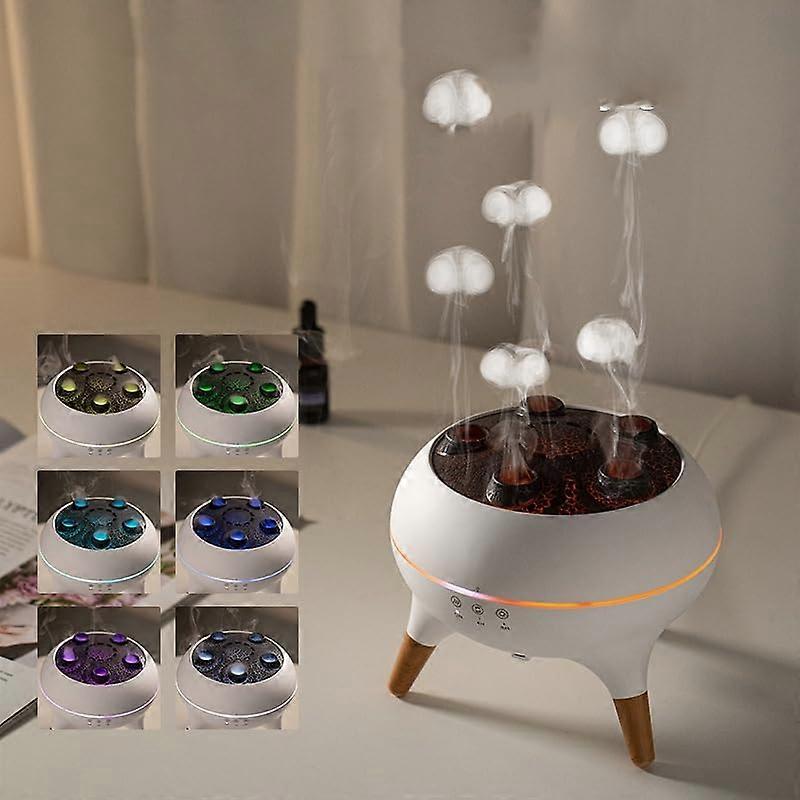7Colour LED Dancing Jelly Fish Diffuser with Remote 250 ml Essential Oil Humidifier Silent Aromatherapy