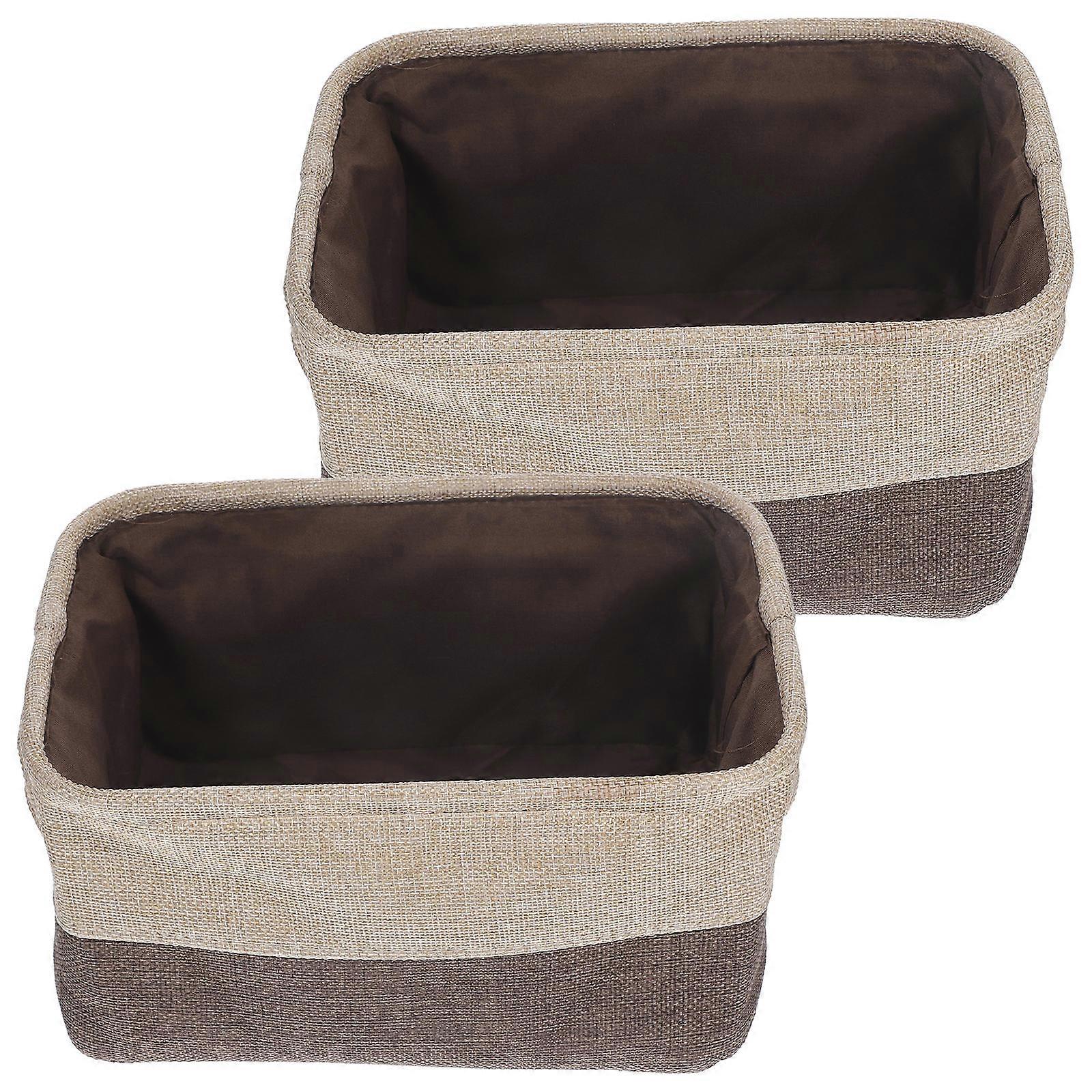Organizer Baskets Item Organization Storage Bins For Home Users Parents Rectangular Design 2Pcs