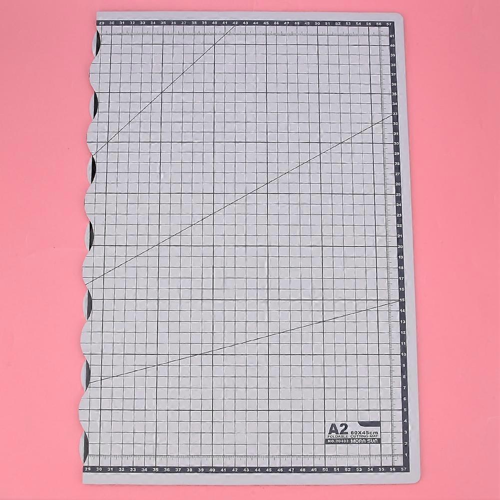 Portable Folding A2 Self Healing Cutting Mat Grid Line Paper Leather Fabric Crafts Carving PadGray