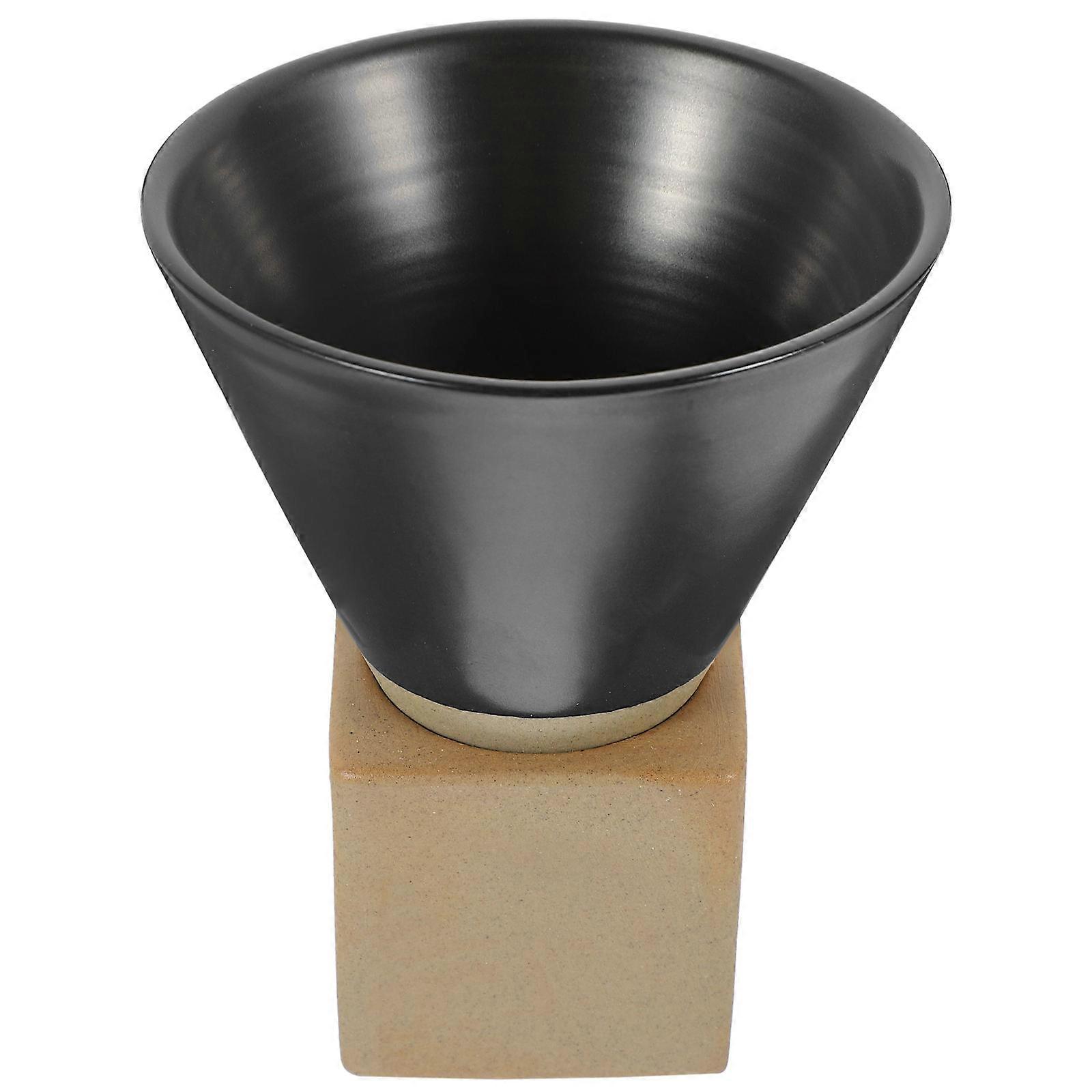 Black Ceramic Mug for Home Use Coffee Cup with Simple Design 1 Set of Japanese Style