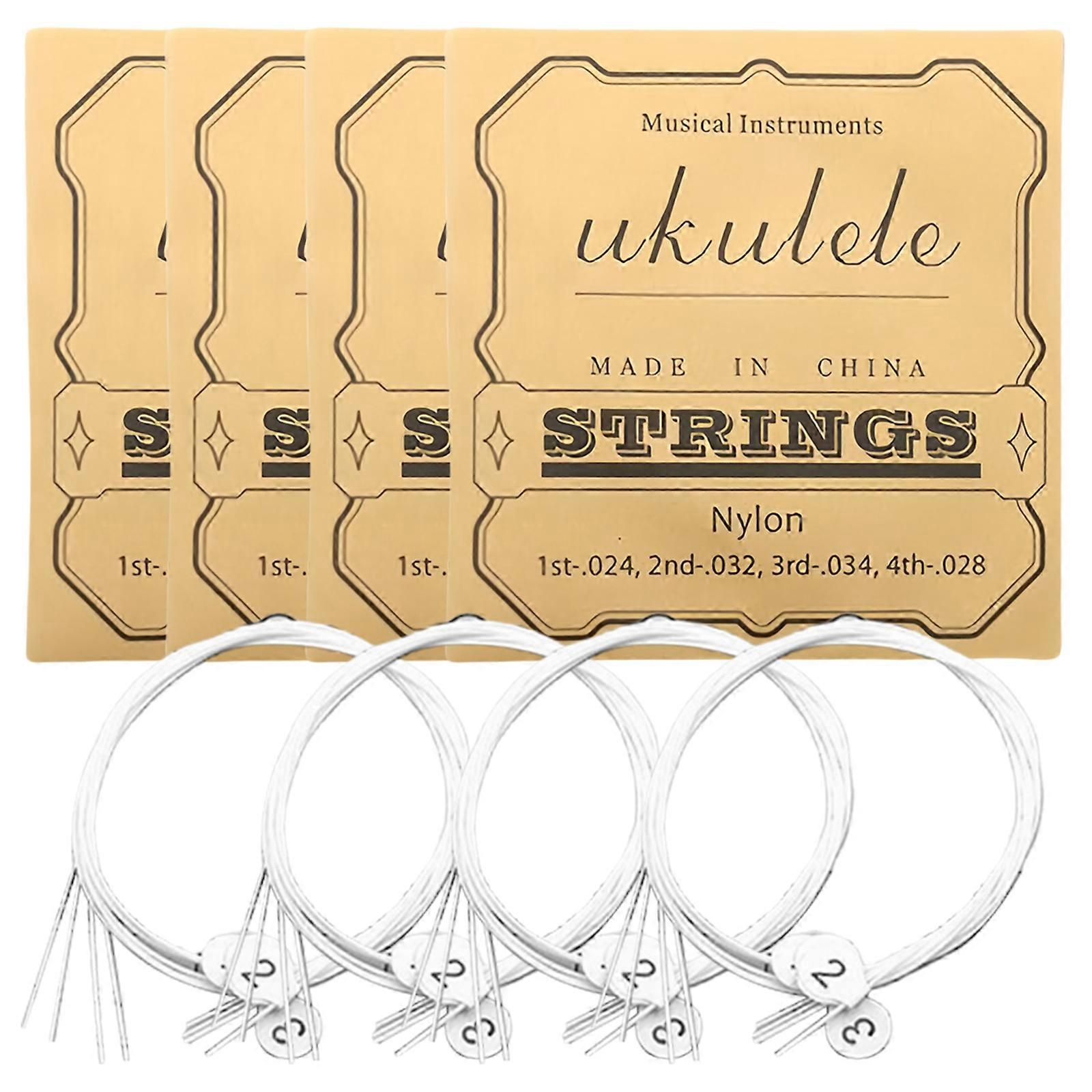 4Pcs/set Nylon Strings Replacement Accessory for Ukulele Nylon Strings Replacement Parts for Ukelele Ukulele Strings Set Multicolor